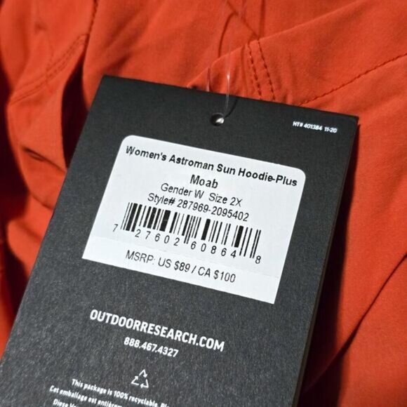 Outdoor Research Women's Astroman Sun Hoodie - Size 2X - Picture 6 of 9